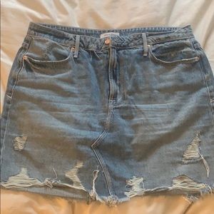Good American High Waisted Denim Skirt